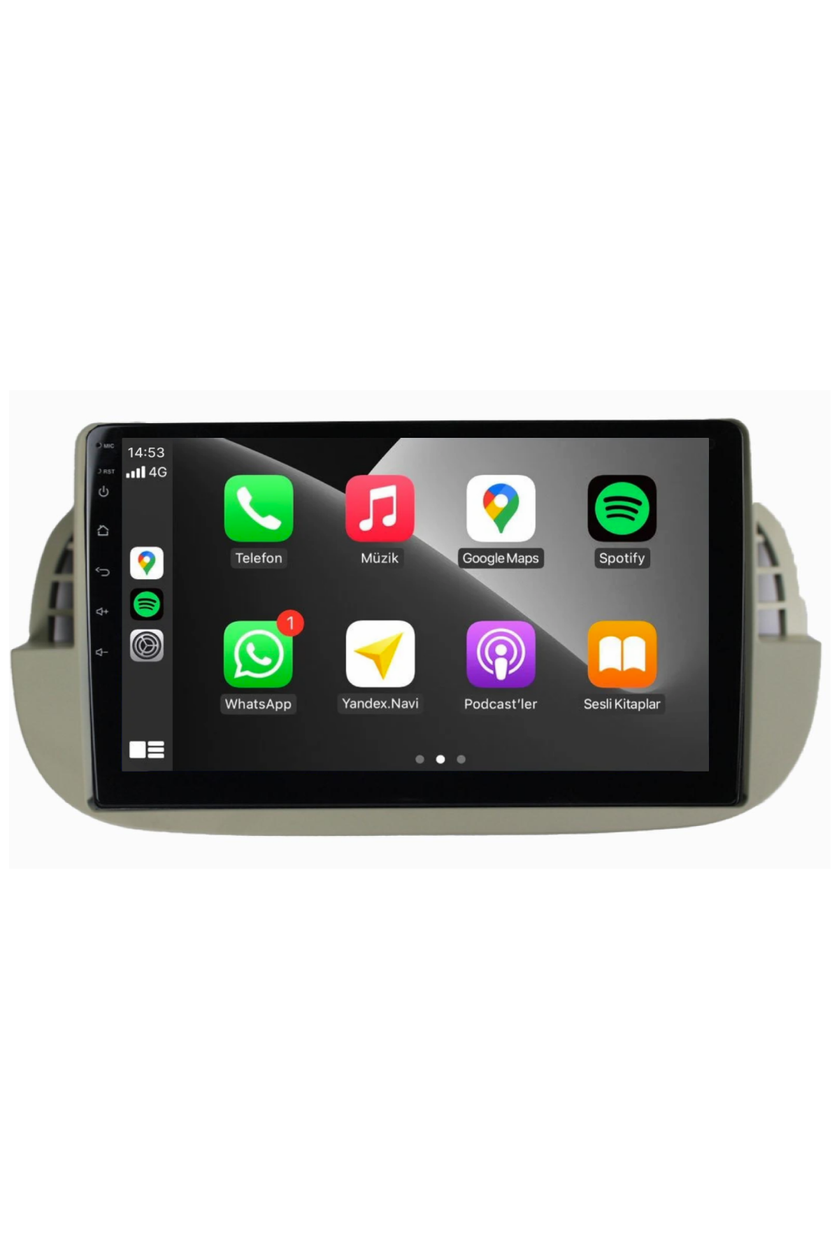 Fiat 500C Android Carplay Multimedya 2011-2015 2GB RAM + 32GB Hafıza + 4 Çekirdek