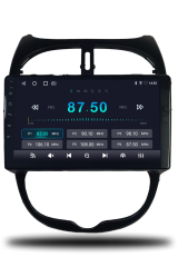 Peugeot 206 1999-2011 Uyumlu Android Multimedya 6GB RAM 128GB Hafıza