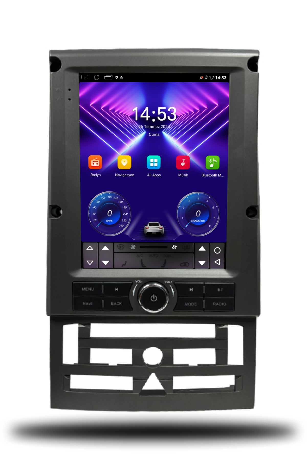 Peugeot 407 Tesla 2004-2011 Uyumlu Android Multimedya 6GB RAM 128GB Hafıza